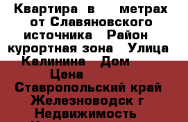 Квартира  в 600 метрах от Славяновского источника › Район ­ курортная зона › Улица ­ Калинина › Дом ­ 20 › Цена ­ 1 000 - Ставропольский край, Железноводск г. Недвижимость » Квартиры аренда посуточно   